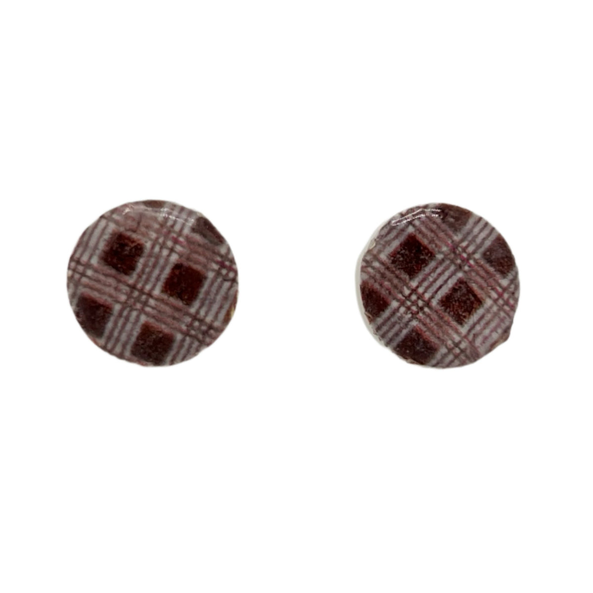 Palaka Stud Earrings - Brown