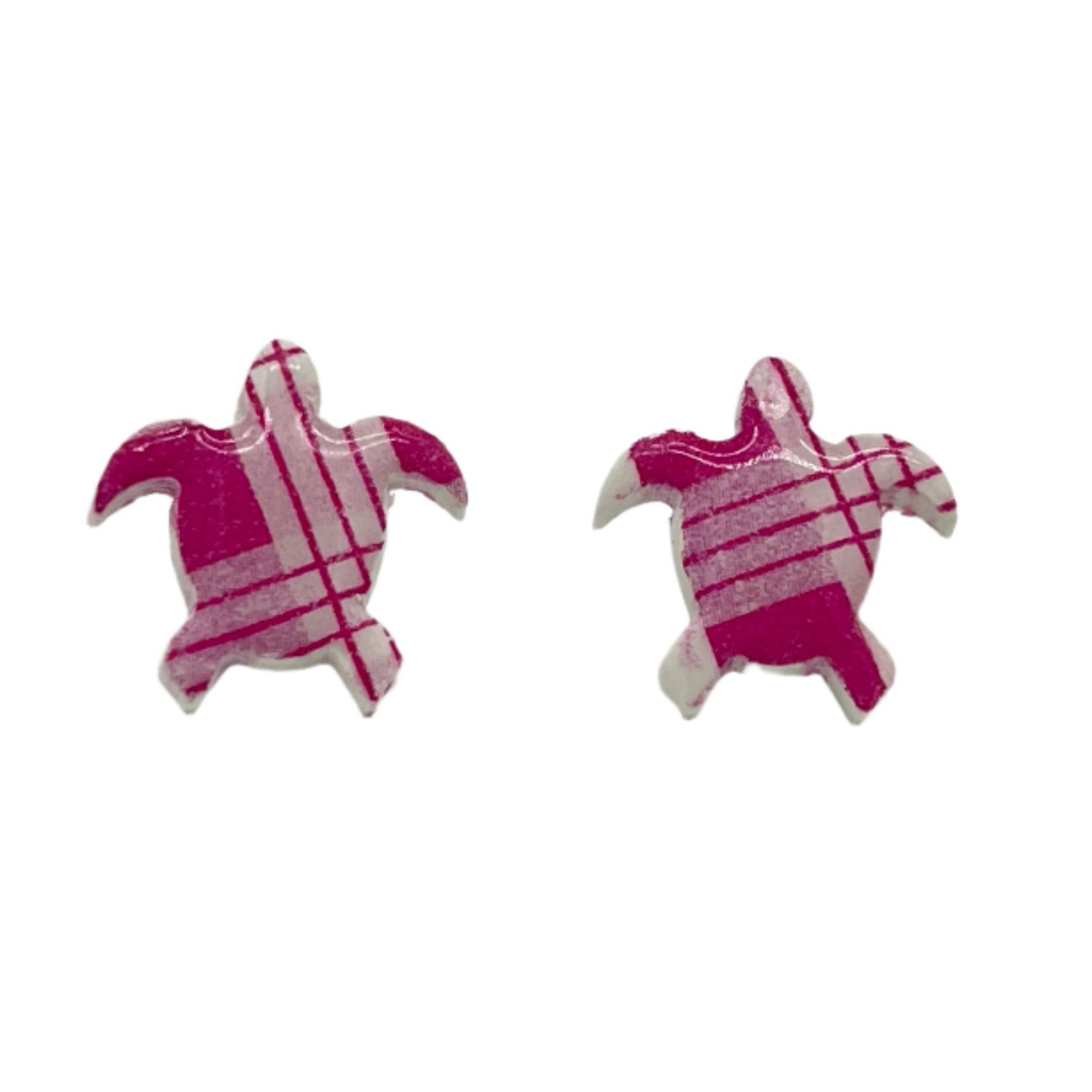 Honu Stud Earrings - Pink