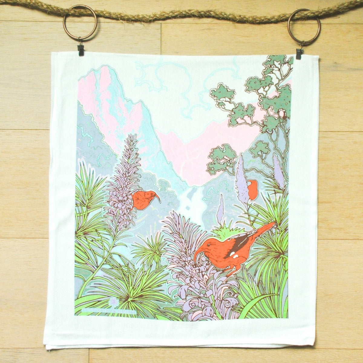 Pop-Up Mākeke - Cultivate Hawai'i - I'iwi Tea Towel - Front View