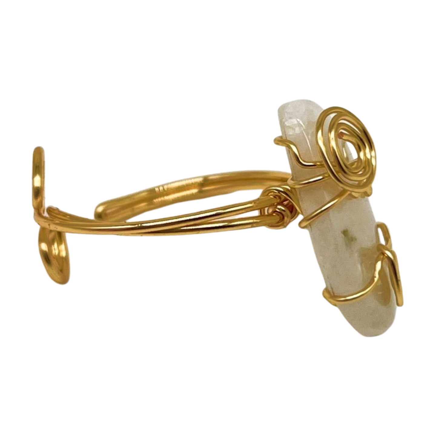 Moonstone w/ Yellow Gold Wiring PGR Ring - Style #01