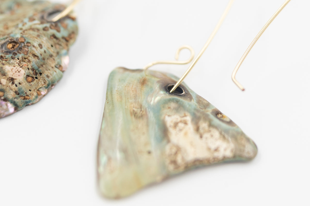 Paua Drop Earrings - Style #E14