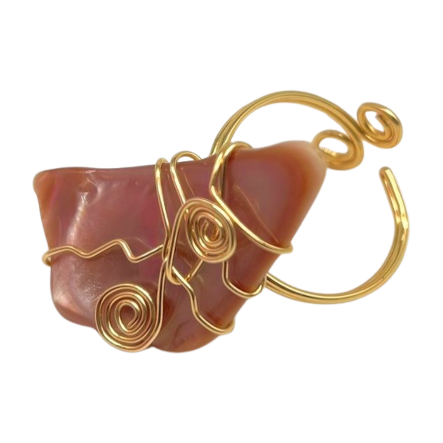 Pink Paua Ring - Style #4