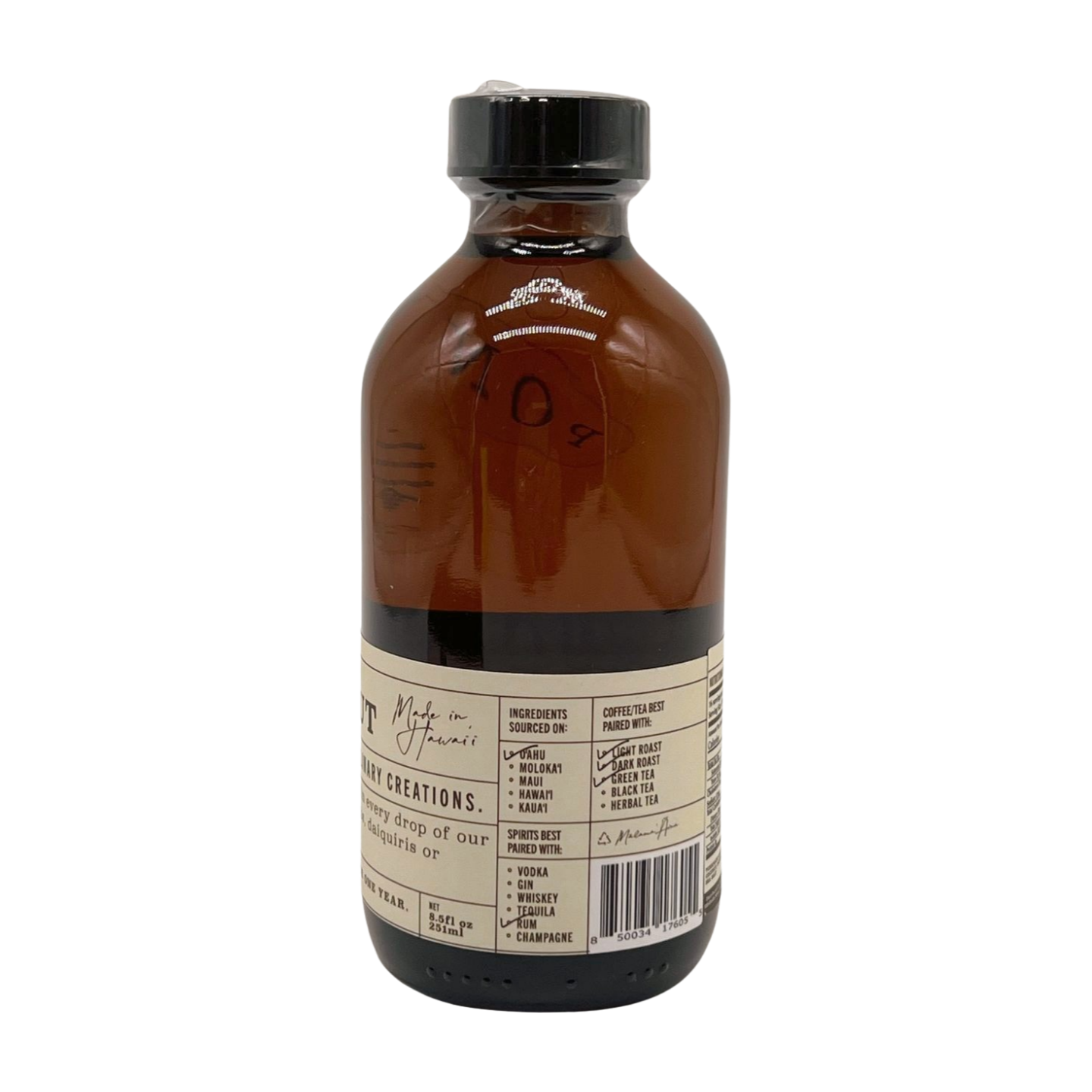 Pop-Up Mākeke - Pono Potions - Koʻolau Coconut Syrup - Front View