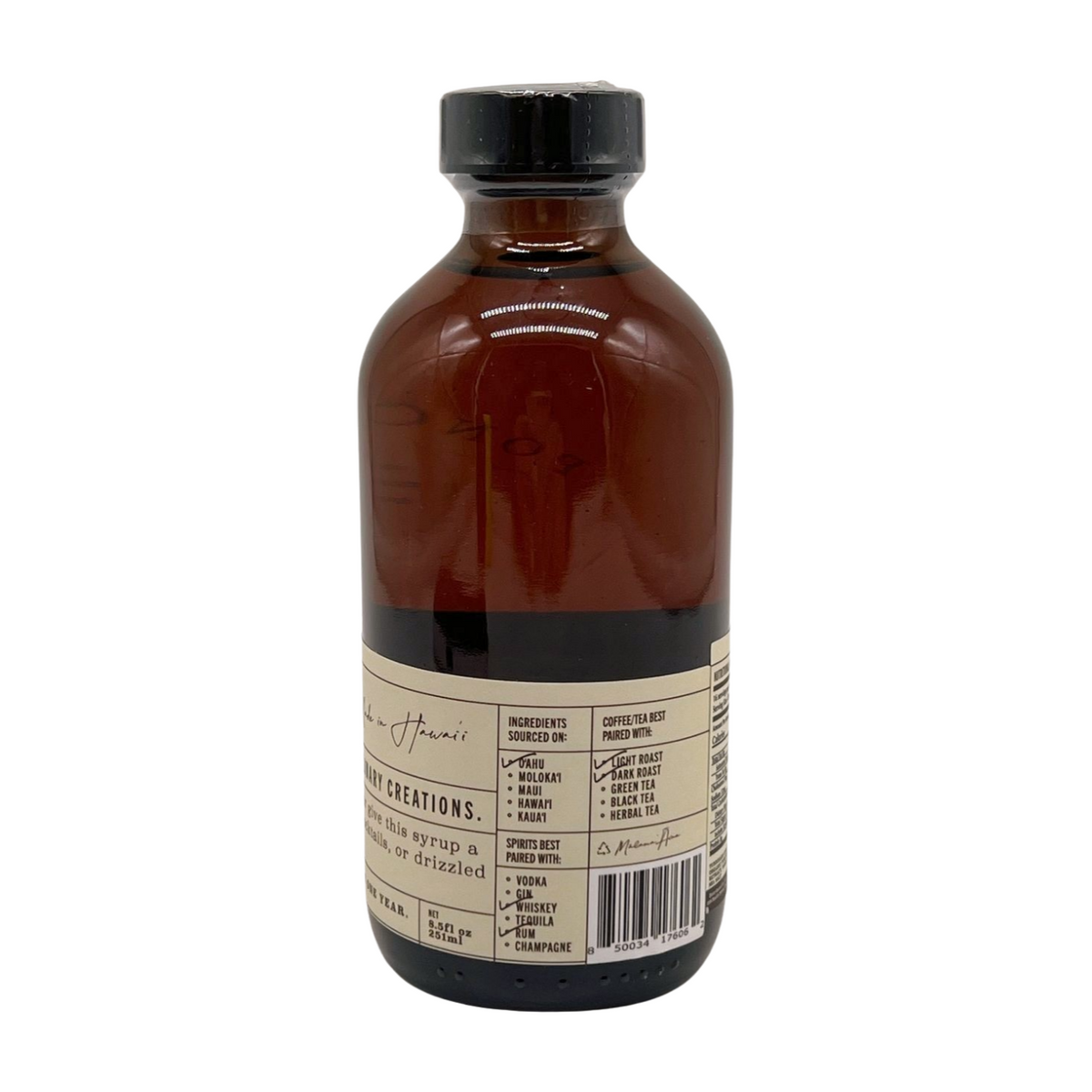 Pop-Up Mākeke - Pono Potions - Lāʻie Vanilla Syrup - Side #1