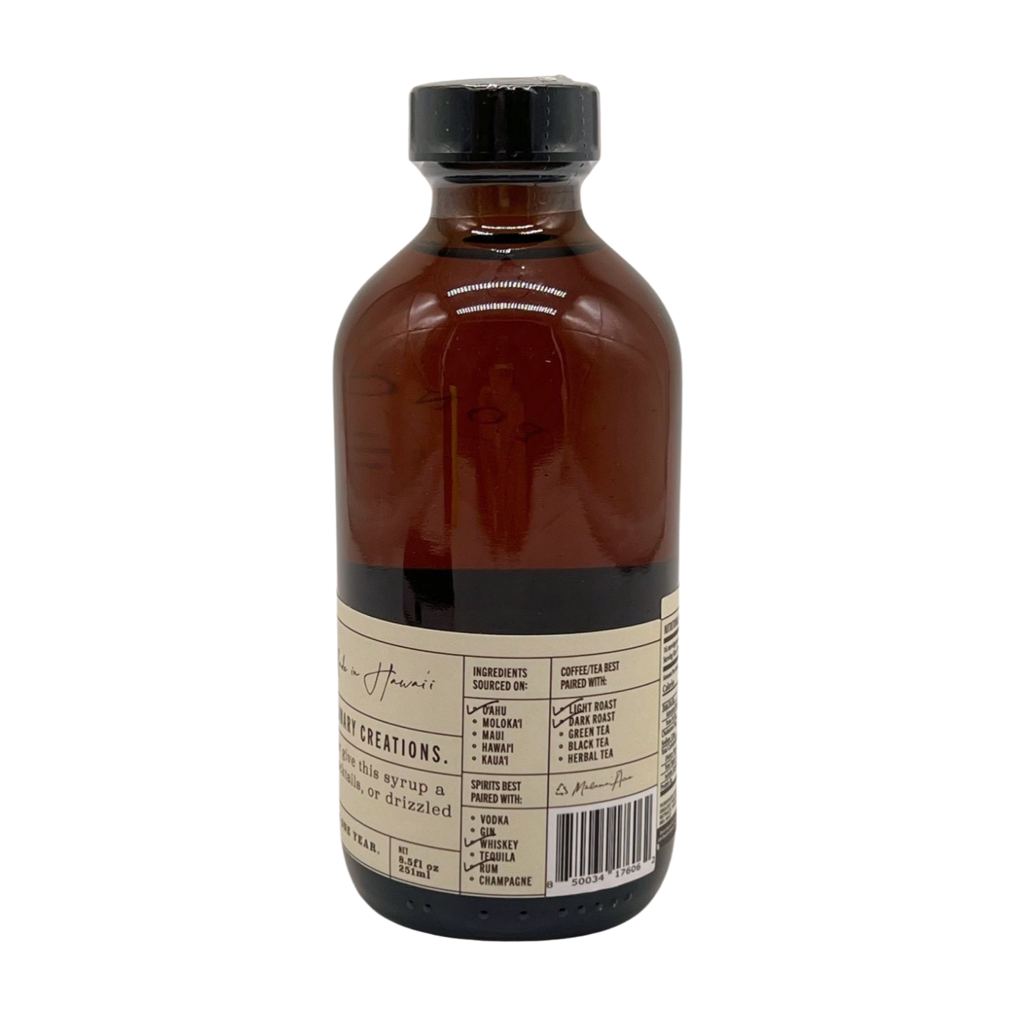 Pop-Up Mākeke - Pono Potions - Lāʻie Vanilla Syrup - Side #1