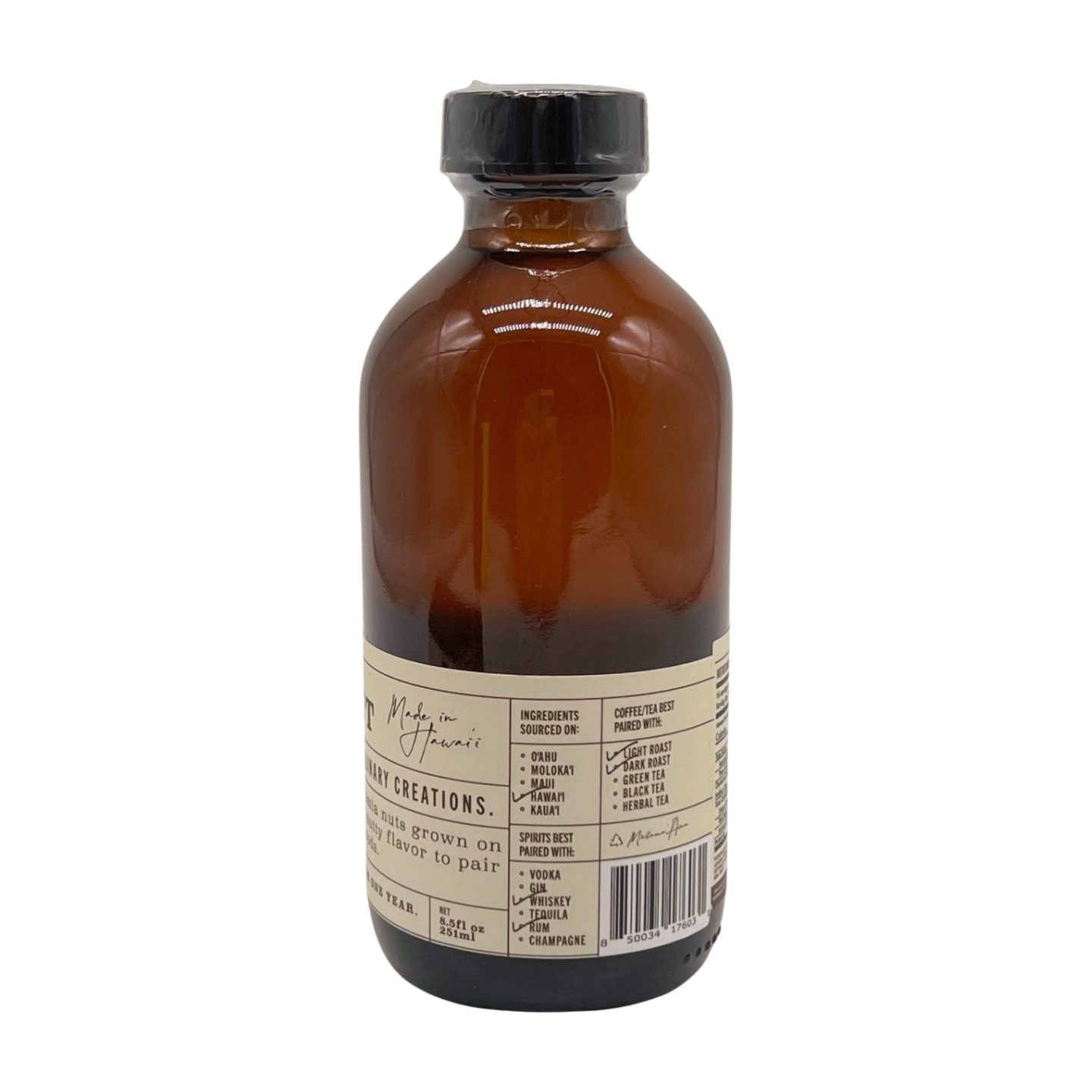 Pop-Up Mākeke - Pono Potions - Maika’i Macadamia Nut Orgeat - Side #2