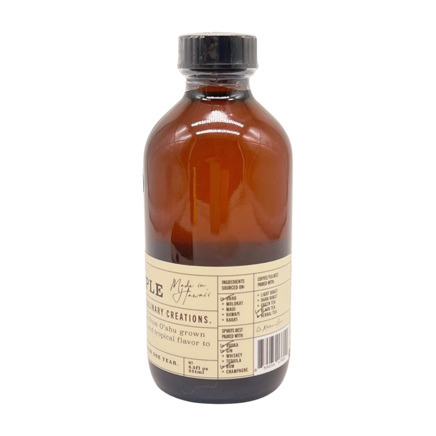 Pop-Up Mākeke - Pono Potions - ʻŌlena Pineapple Syrup - Side #2