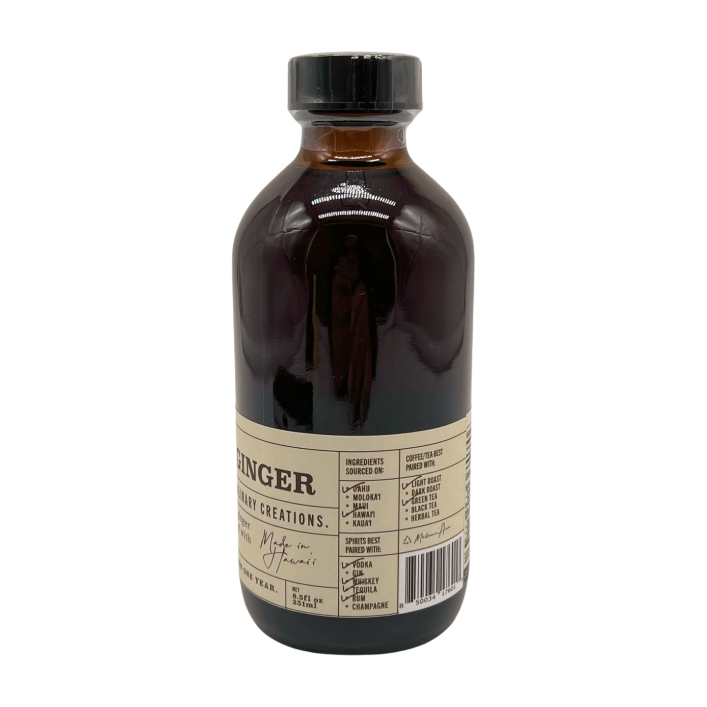 Pop-Up Mākeke - Pono Potions - Waialua Honey Ginger Syrup - Side #1