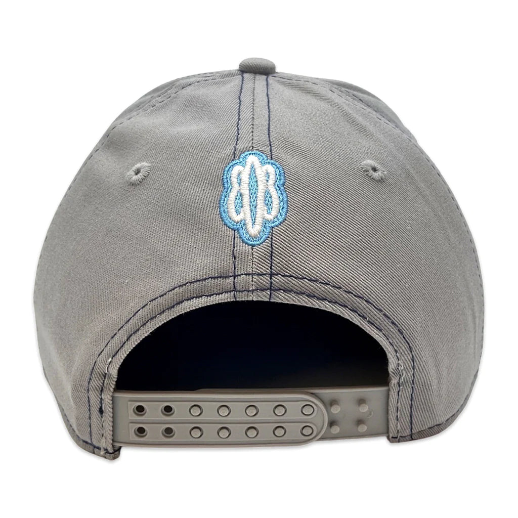 Pop-Up Mākeke - 808 Clothing - Aloha 3D Sub Wave Flat Bill Hat - Light Gray - Back View