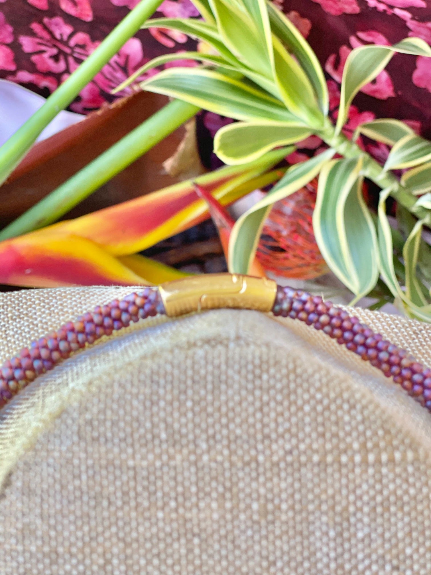 Pop-Up Mākeke - Akalei Designs - Metallic Purple (Rare) Orchid Lei - Clasp