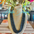 Pop-Up Mākeke - Akalei Designs - Midnight Grey Metallic Dragon Scales Lei - With Logo