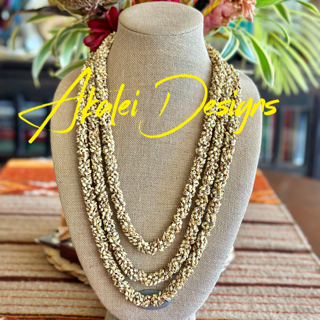 Pop-Up Mākeke - Akalei Designs - Picasso Yellow Dragon Scales Necklace - 36" - With Logo