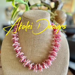 Pop-Up Mākeke - Akalei Designs - Pink Ginger Lei - Rose Petal - With Logo