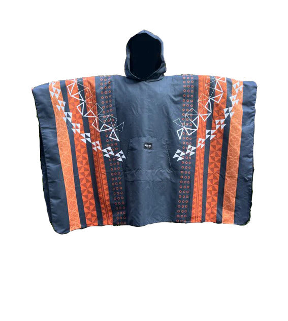 Pop-Up Mākeke - Aloha Modern - Puamakamae Microfiber Poncho & Blanket - Front View