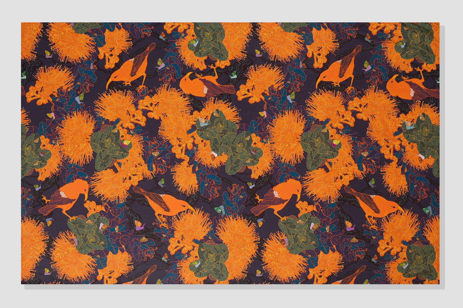 Pop-Up Mākeke - David Shepard Hawaii - Kaniakapūpū Orange Pareo/Sarong - Front View