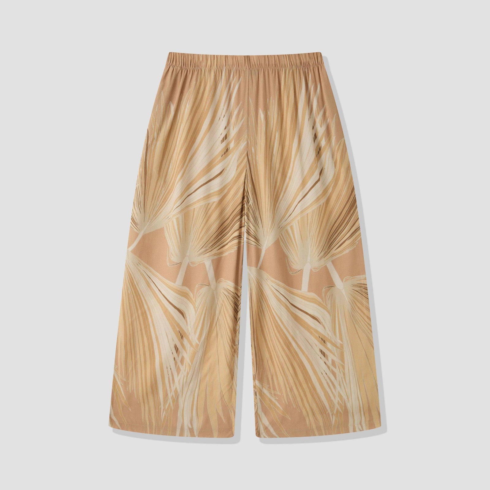 Pop-Up Mākeke - David Shepard Hawaii - Loulu Beige Palazzo Pants - Front View