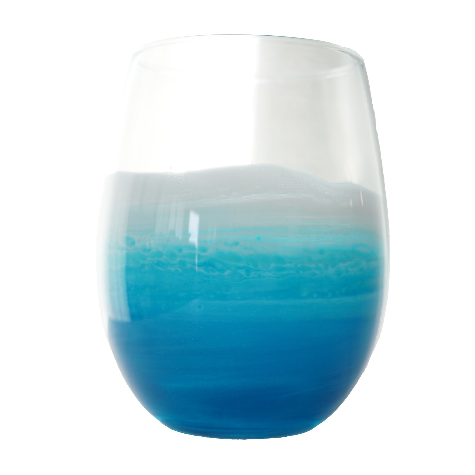 Pop-Up Mākeke - HI Darling Shop - Ocean Resin Wine Glass - Front View