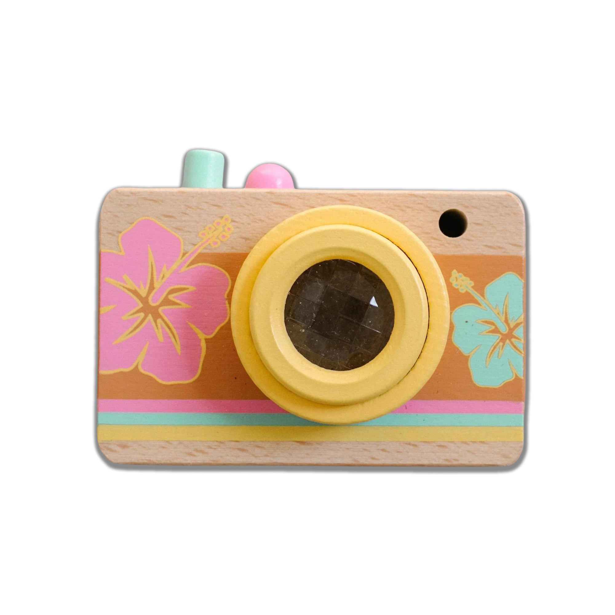 Pop-Up Mākeke - Keiki Kaukau - Aloha Vision Wooden Camera - Front View