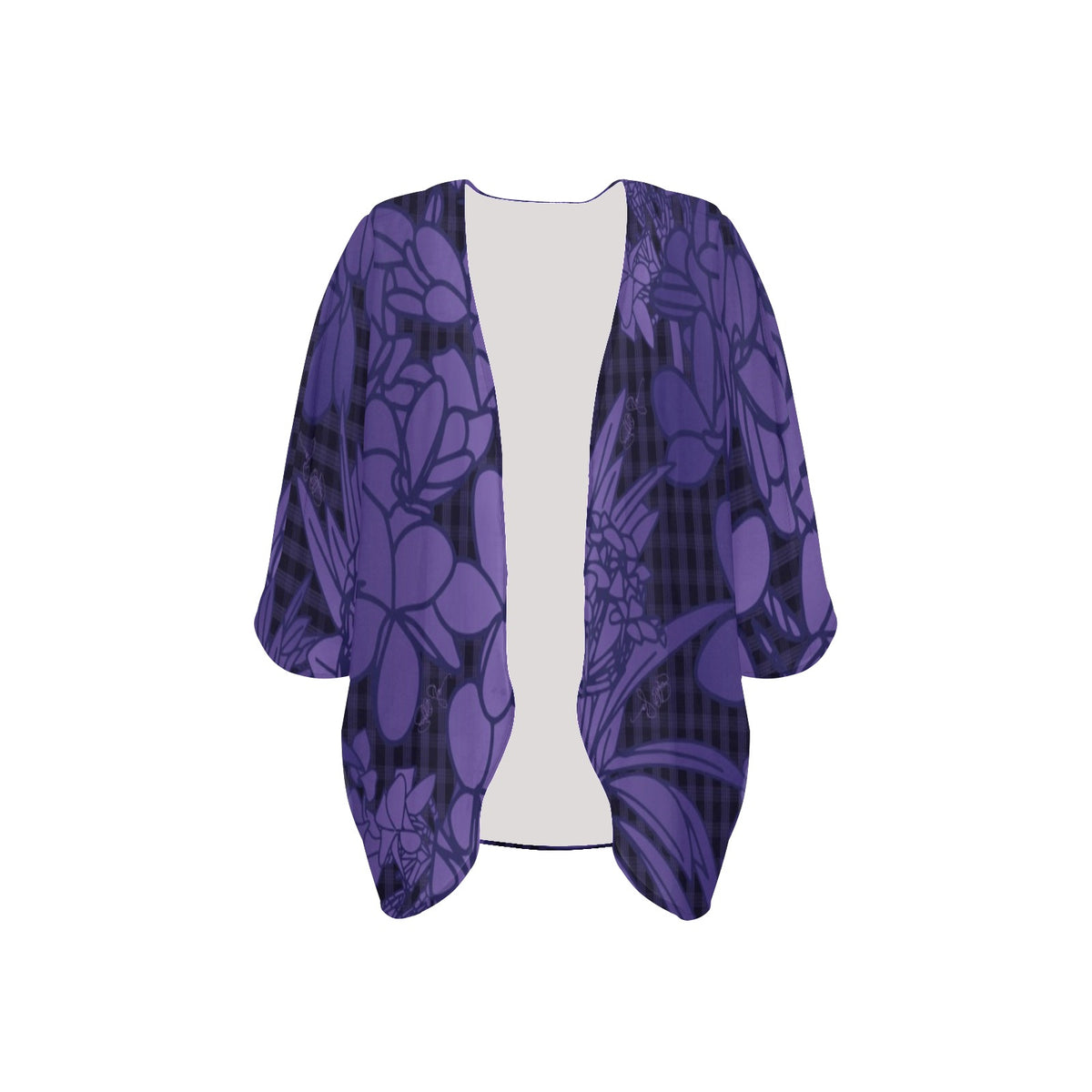 Pop-Up Mākeke - Kini Zamora - Puamelia Oversized Cover-Up - Ube - Front View