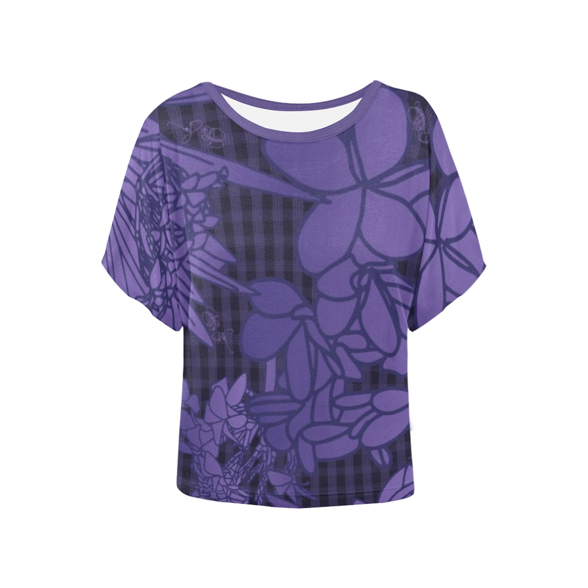 Pop-Up Mākeke - Kini Zamora - Puamelia Scoop Neck Shirt - Ube - Front View