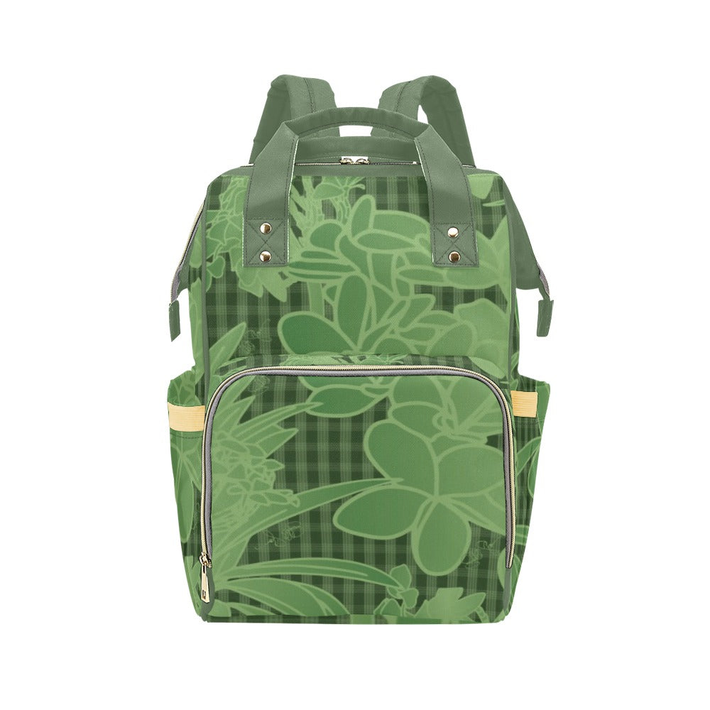 Pop-Up Mākeke - Kini Zamora - Puamelia Waterproof Backpack - Matcha - Front View