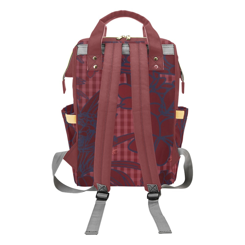 Pop-Up Mākeke - Kini Zamora - Puamelia Waterproof Backpack - Passion - Back View