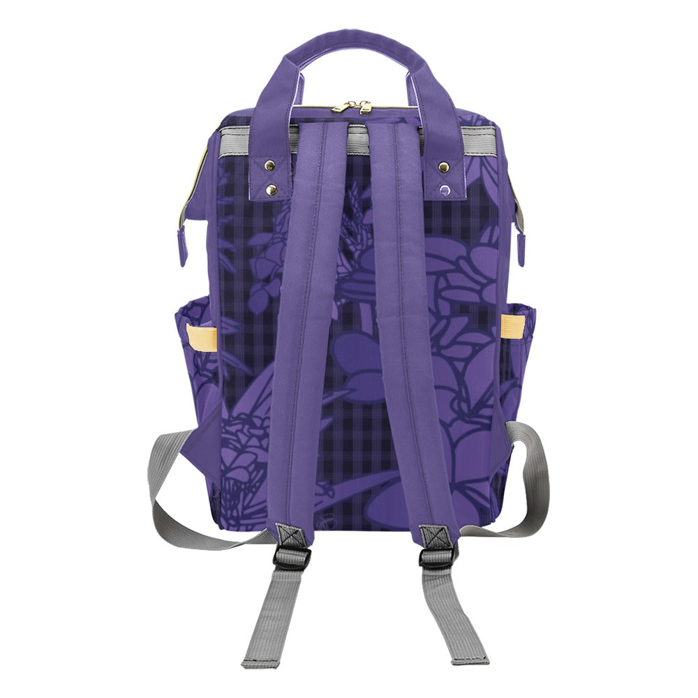 Pop-Up Mākeke - Kini Zamora - Puamelia Waterproof Backpack - Ube - Back View