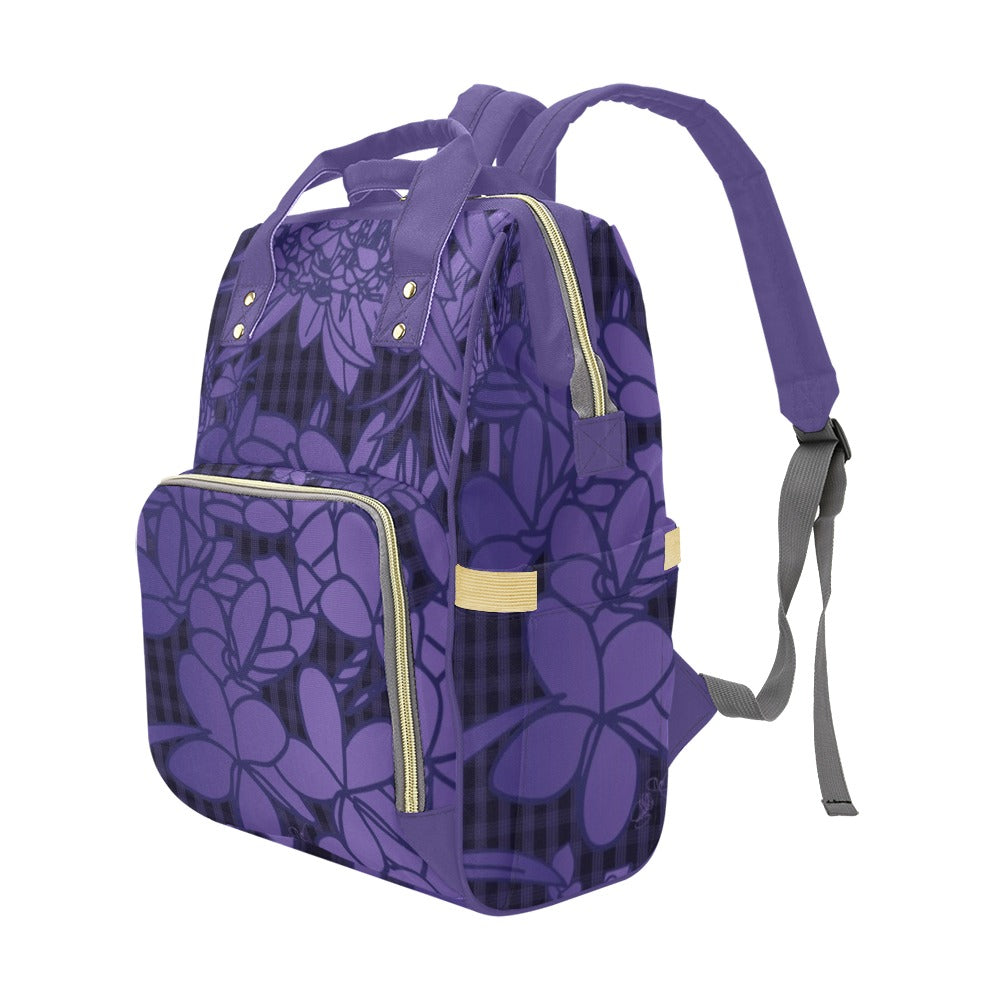 Pop-Up Mākeke - Kini Zamora - Puamelia Waterproof Backpack - Ube - Left Side View