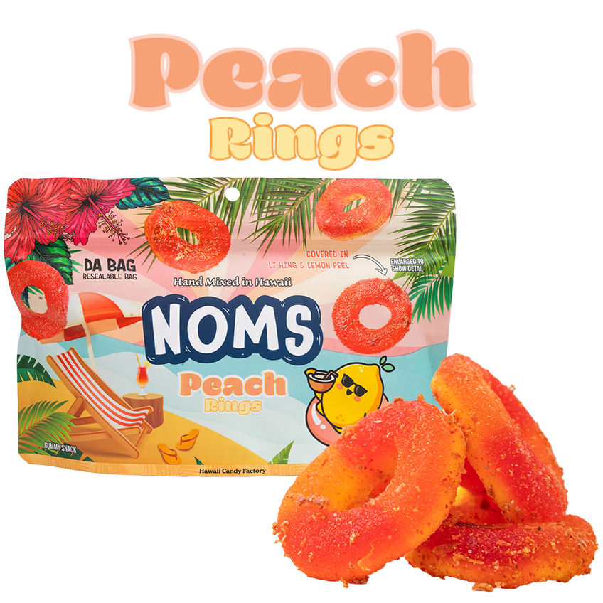 Pop-Up Mākeke - Noms - Peach Rings Pouch - Front View