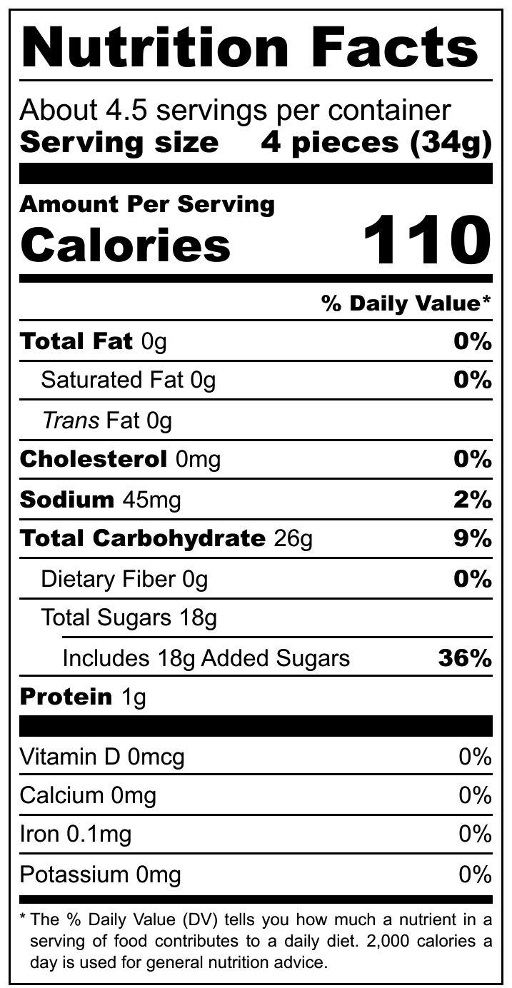 Pop-Up Mākeke - Noms - Peach Rings Pouch - Nutrition Facts