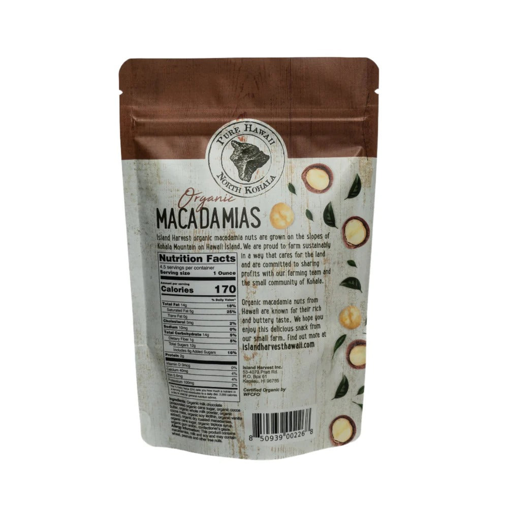Island Harvest - Organic Macadamias Covered in Milk Chocolate | Pop-Up Mākeke