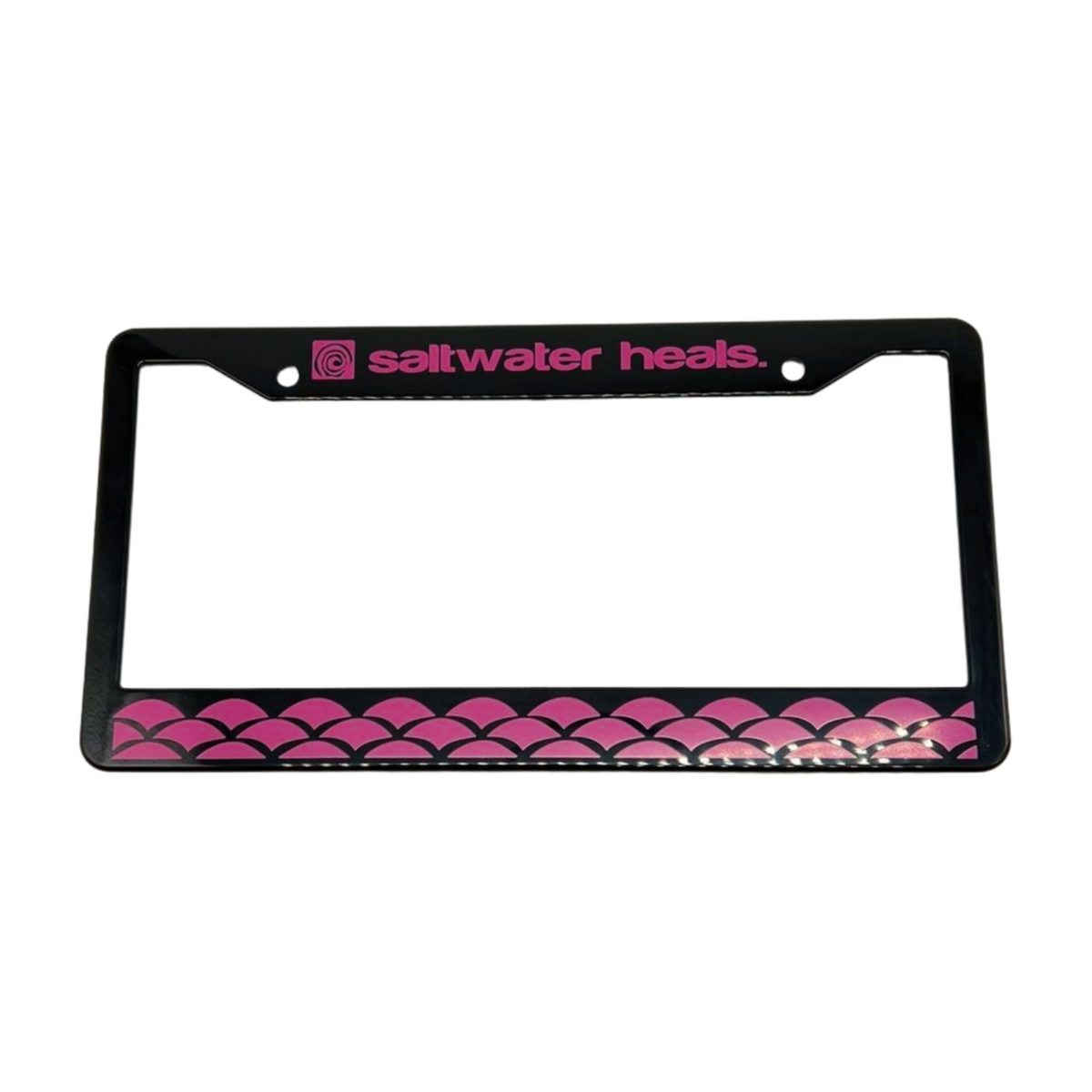 Pop-Up Mākeke - Saltwater Heals - License Plate Frame in Pink