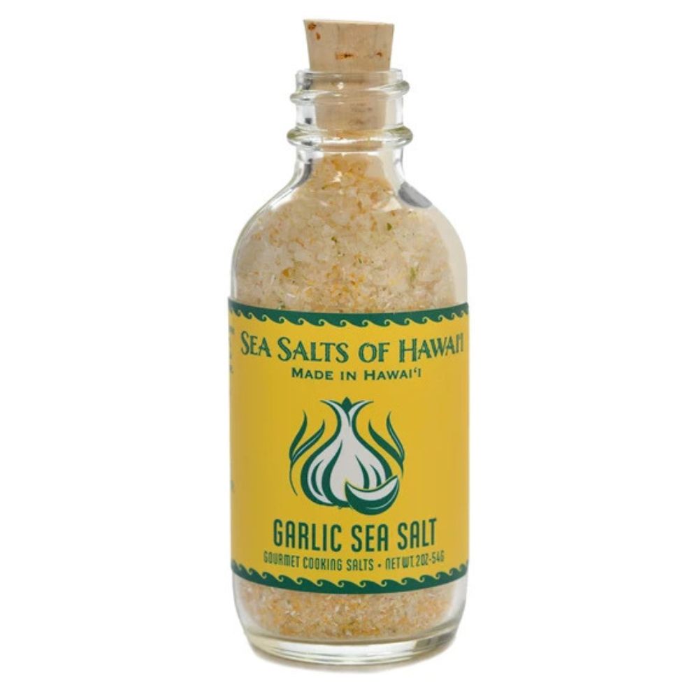 Pop-Up Mākeke - Sea Salts of Hawaii - Flavored Hawaiian Sea Salt Sampler Gift Box - Garlic Sea Salt