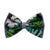 Pop-Up Mākeke - humBOWbarks Pet Wear - Small Double Bow Tie - Purple Hibiscus - Front View