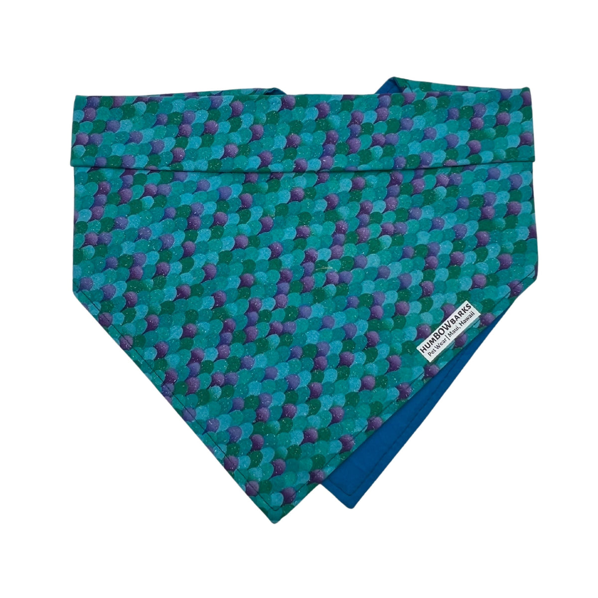 Pop-Up Mākeke - humBOWbarks Pet Wear - Large Reversible Bandana - Rainbow Fish