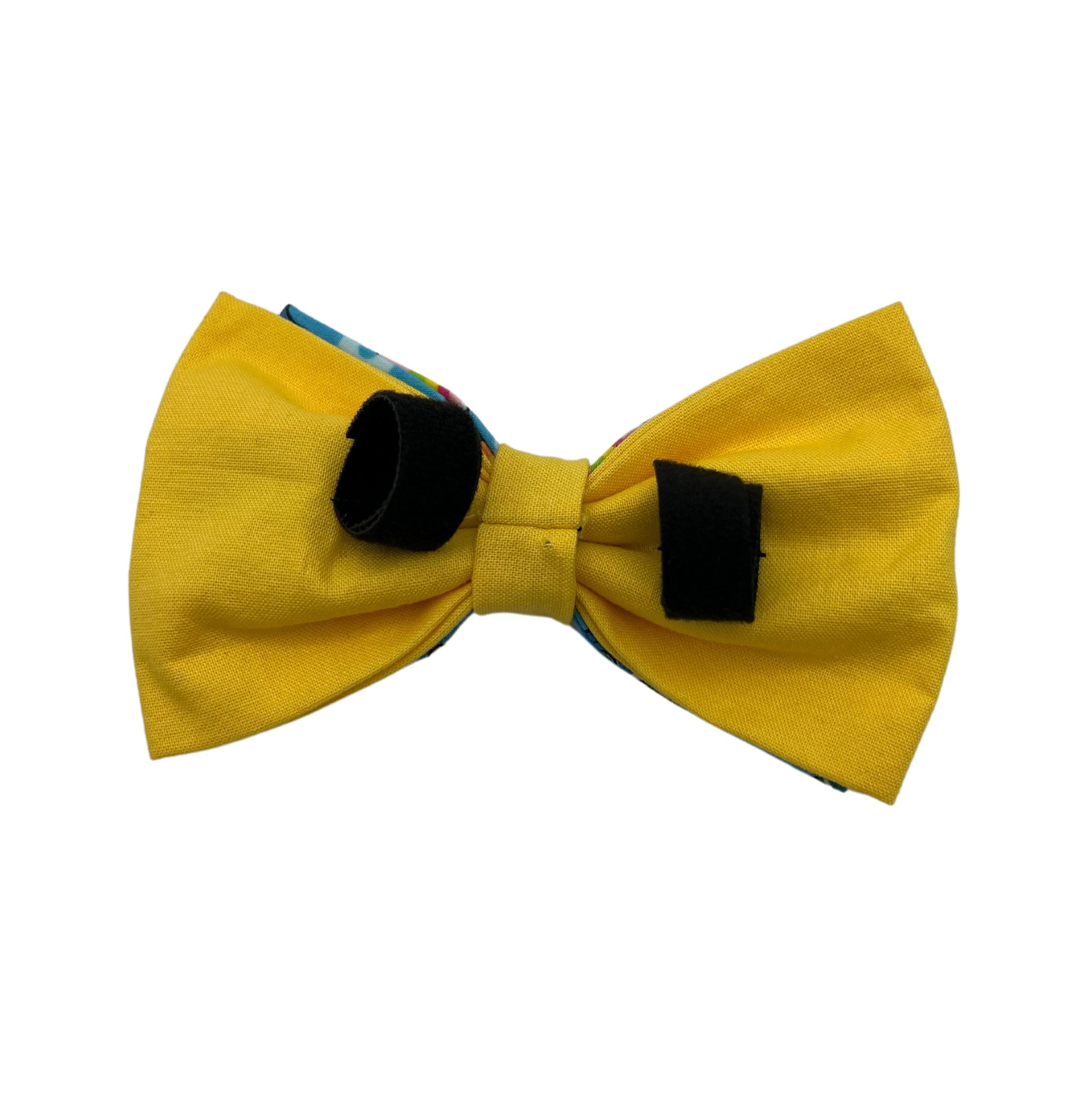 Pop-Up Mākeke - humBOWbarks Pet Wear - Medium Double Bow Tie - Musubi - Back View