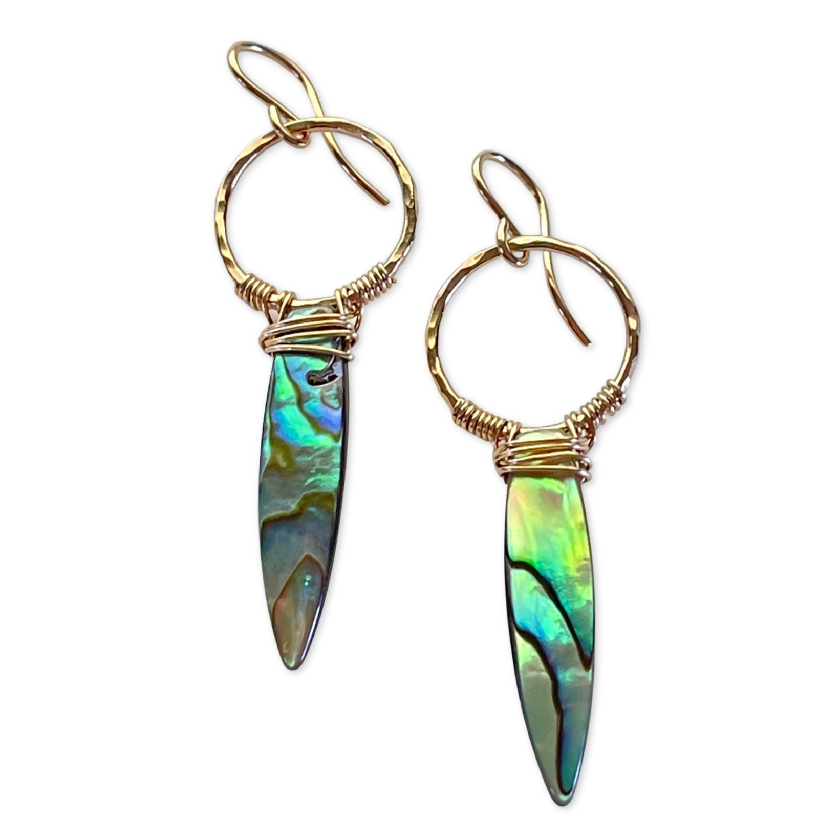 Pop-Up Mākeke - 21 Degrees North Designs - Pāhoa Hoop Earrings - Front View