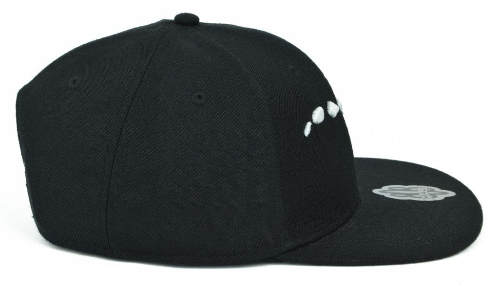 Pop-Up Mākeke - 808 Clothing - Hawaiian Islands 3D Flat Bill Hat - Black - Right Side View