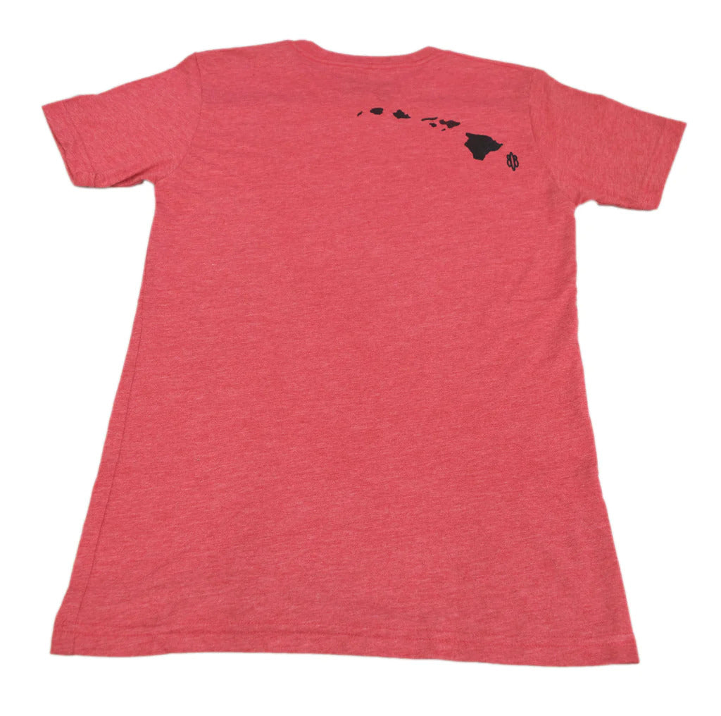 Pop-Up Mākeke - 808 Clothing - Hawaiian Tribal Band Men's Short Sleeve T-Shirt - Heather Red - Front View