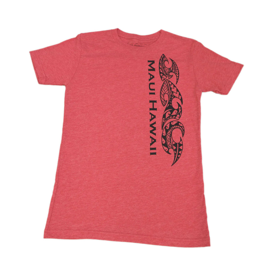 Pop-Up Mākeke - 808 Clothing - Hawaiian Tribal Band Men&#39;s Short Sleeve T-Shirt - Heather Red - Front View