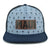 Maui Palm Tree Leather Patch Hat - Light Blue & Navy