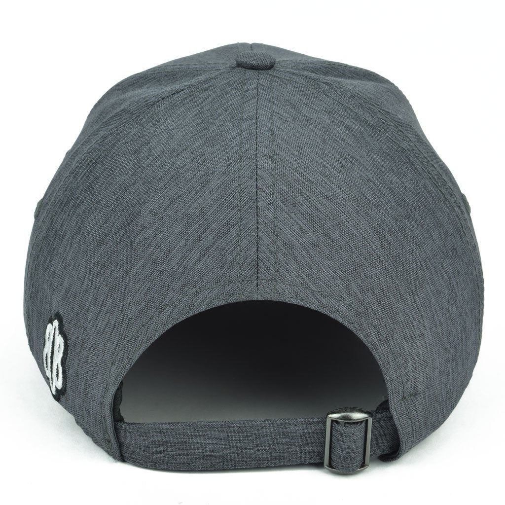 Pop-Up Mākeke - 808 Clothing - Small Hawaiian Islands Embroidered Hat - Charcoal Grey - Back View