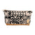 Pop-Up Mākeke - A Maui Day Original Handbags - Handprinted Midi Purse - Black Kapa - Front View