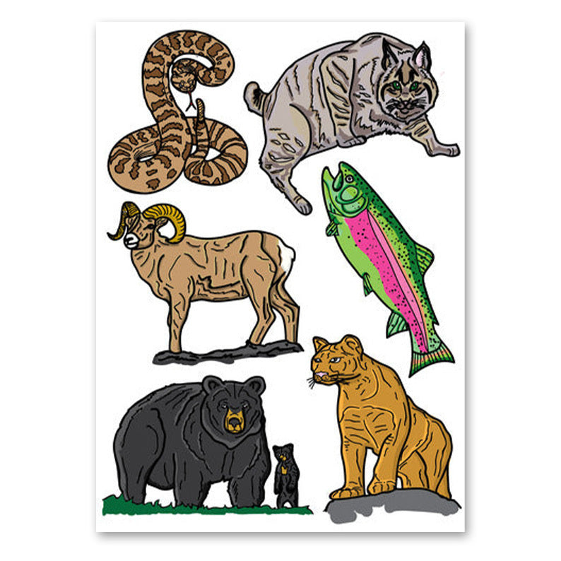 Pop-Up Mākeke - Advance Wildlife Education - Sierra Nevada Sticker Sheet