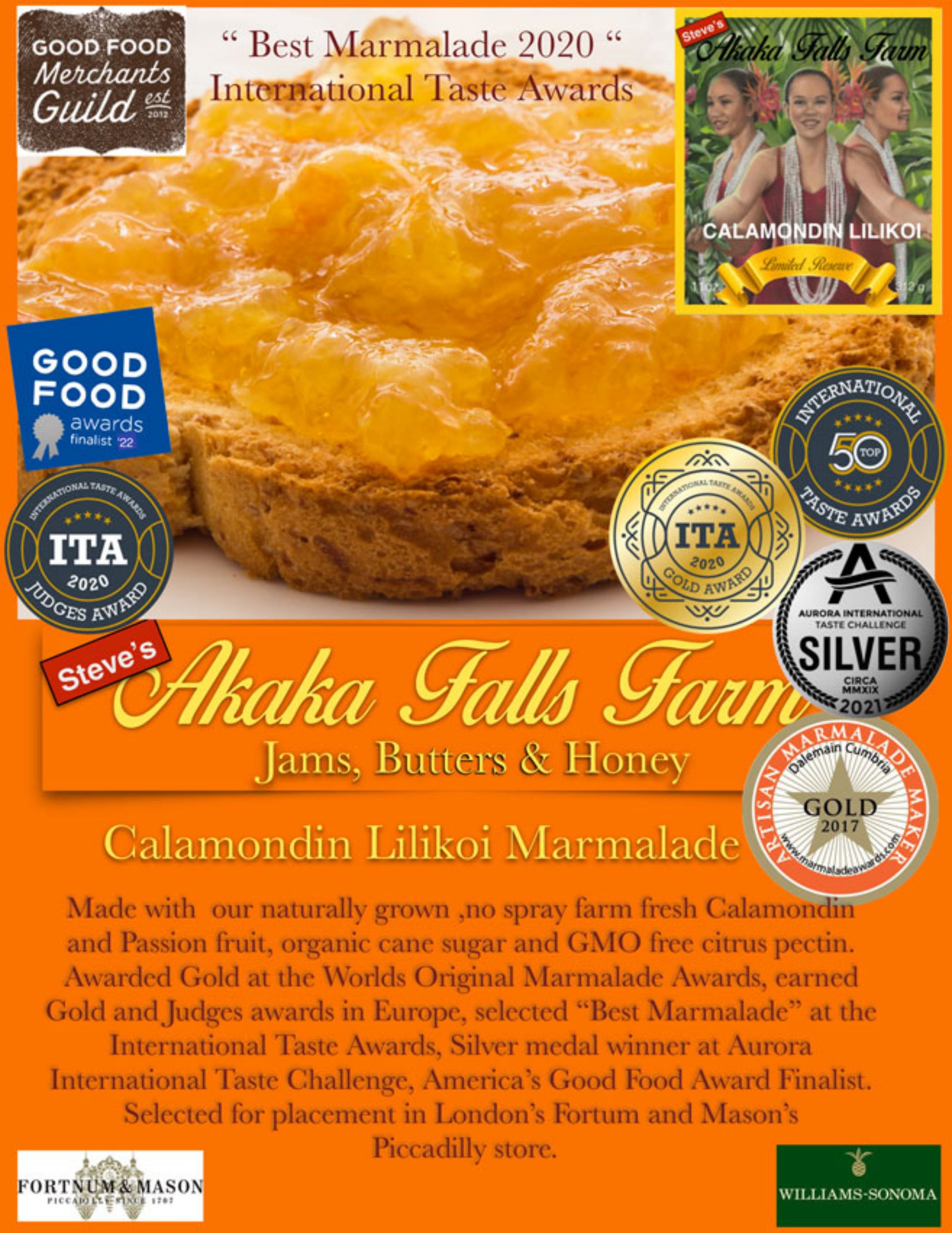 Pop-Up Mākeke - Akaka Falls Farm -  Calamondin Lilikoi Marmalade - Information