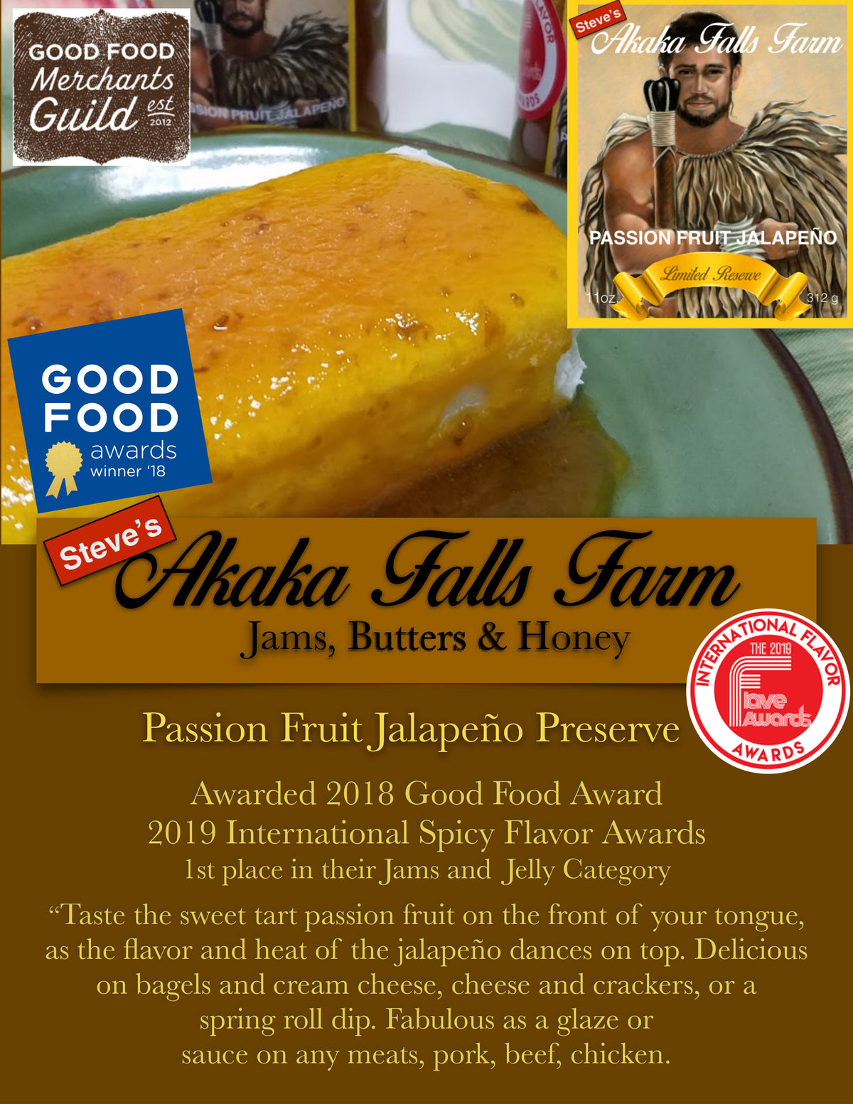 Pop-Up Mākeke - Akaka Falls Farm - Passion Fruit Jalapeño Preserve - Information