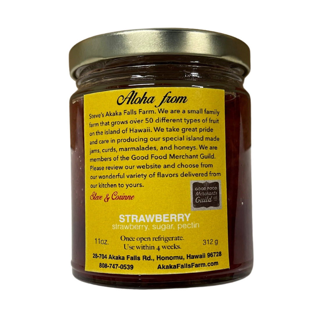 Pop-Up Mākeke - Akaka Falls Farm - Waimea Strawberry Preserve - Back View
