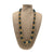 Pop-Up Mākeke - Akalei Designs - Island Inspired Cobalt Blue with Yellow Picasso Segmented Kumihimo Necklace Lei - 30in