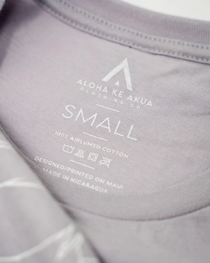 Pop-Up Mākeke - Aloha Ke Akua Clothing - Mai Hopohopo Women's Short Sleeve T-Shirt - Lavender Dust - Front View