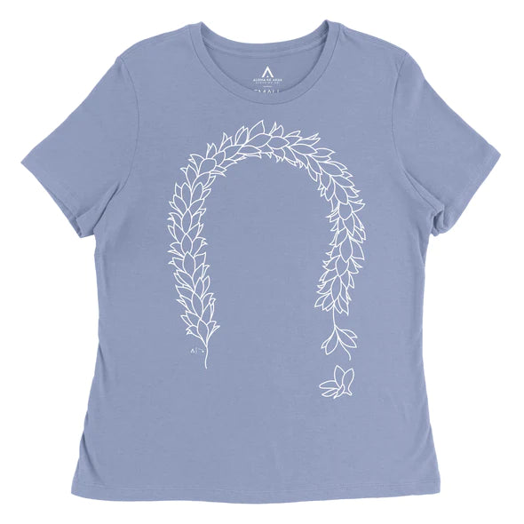 Wahine Lei Melia Short Sleeve T-Shirt - Lavender Blue